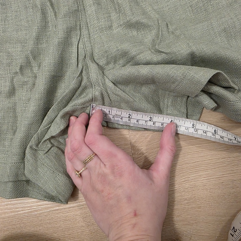 Blank NYC Green Linen Blend Pull On Coastal Beachy Comfy 5" Inseam Shorts Sz 2XL - Picture 5 of 10